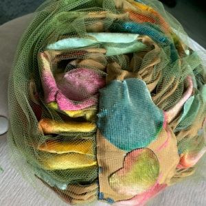 50s Vintage Flower Petal Turban Hat